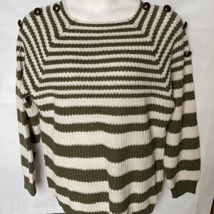 NEW Alison Andrews striped knitted sweater size Lg